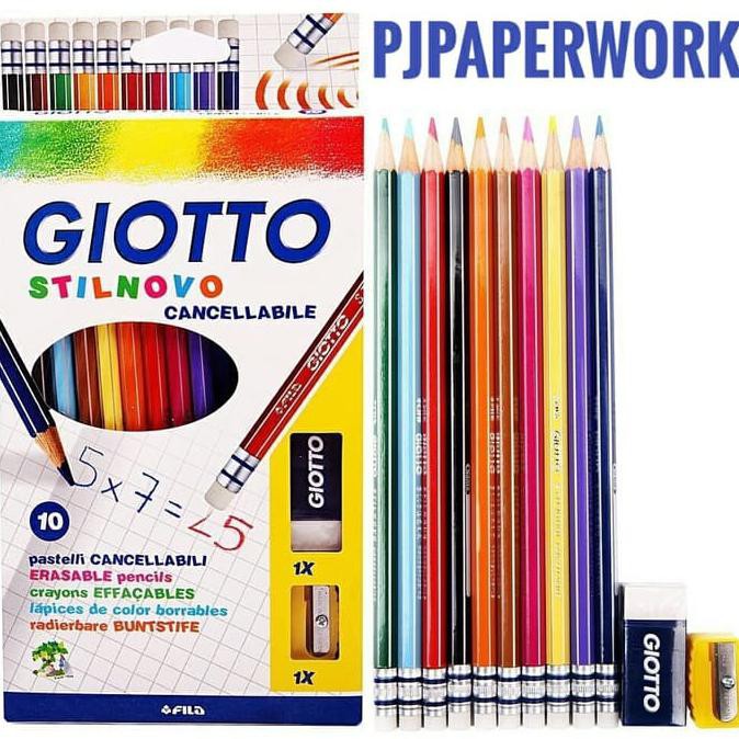 

Sale!! Pensil Warna Dapat Dihapus/Erasable Coloured Pencil 10 Giotto Stilnovo Terbaru