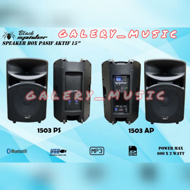Speaker black spider aktif pasif 1503Ps original/ Speaker aktif pasif 1503PS ORIGINAL