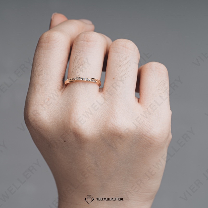 Vier jewellery Ring 10527  , cincin bronze crystal zirconia replika berlian