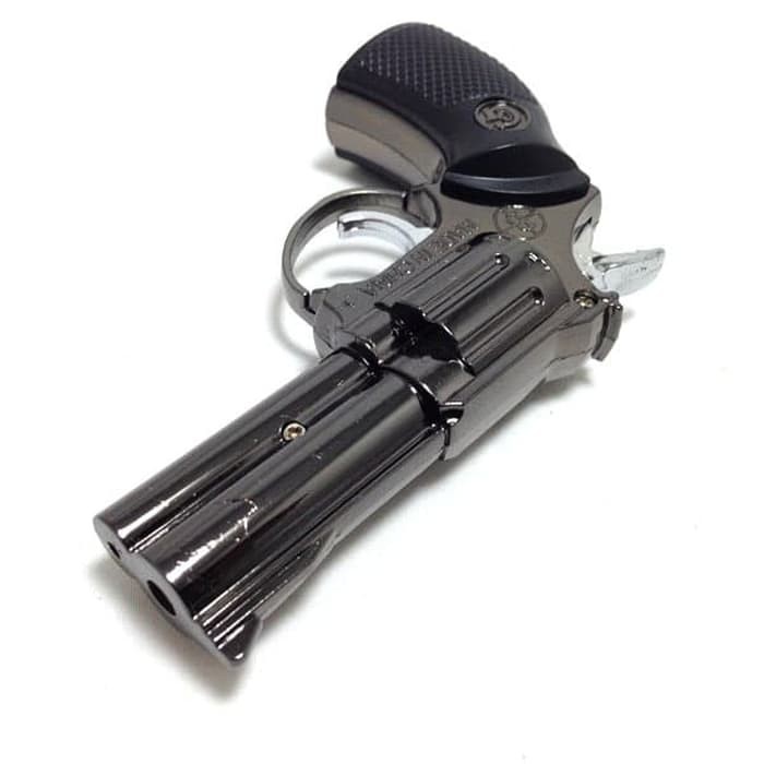 KOREK API PISTOL REVOLVER LASER BLACK MANCIS LAS LIGHTER UNIK