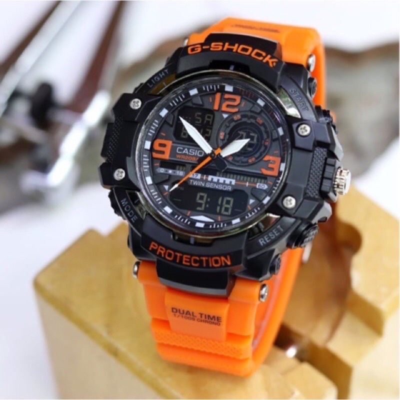 READY STOK JAM TANGAN PRIA CASUAL Sporty G-shock Double Time GWN 8600 GS-2373 ANTI AIR