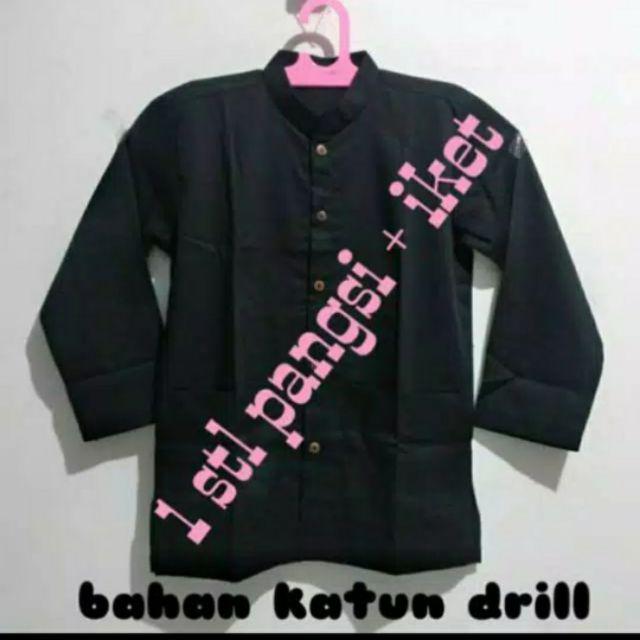 baju pangsi adat sunda setelan pangsi dewasa-1 setel hitam polos