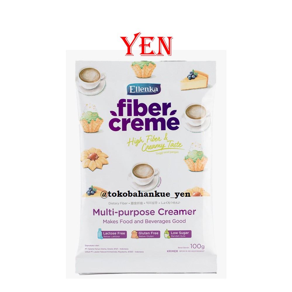 

Ellenka Fiber Creme / Fibercream / Multi Purpose Creamer / Krimer Pengganti Santan & Susu 100 Gr