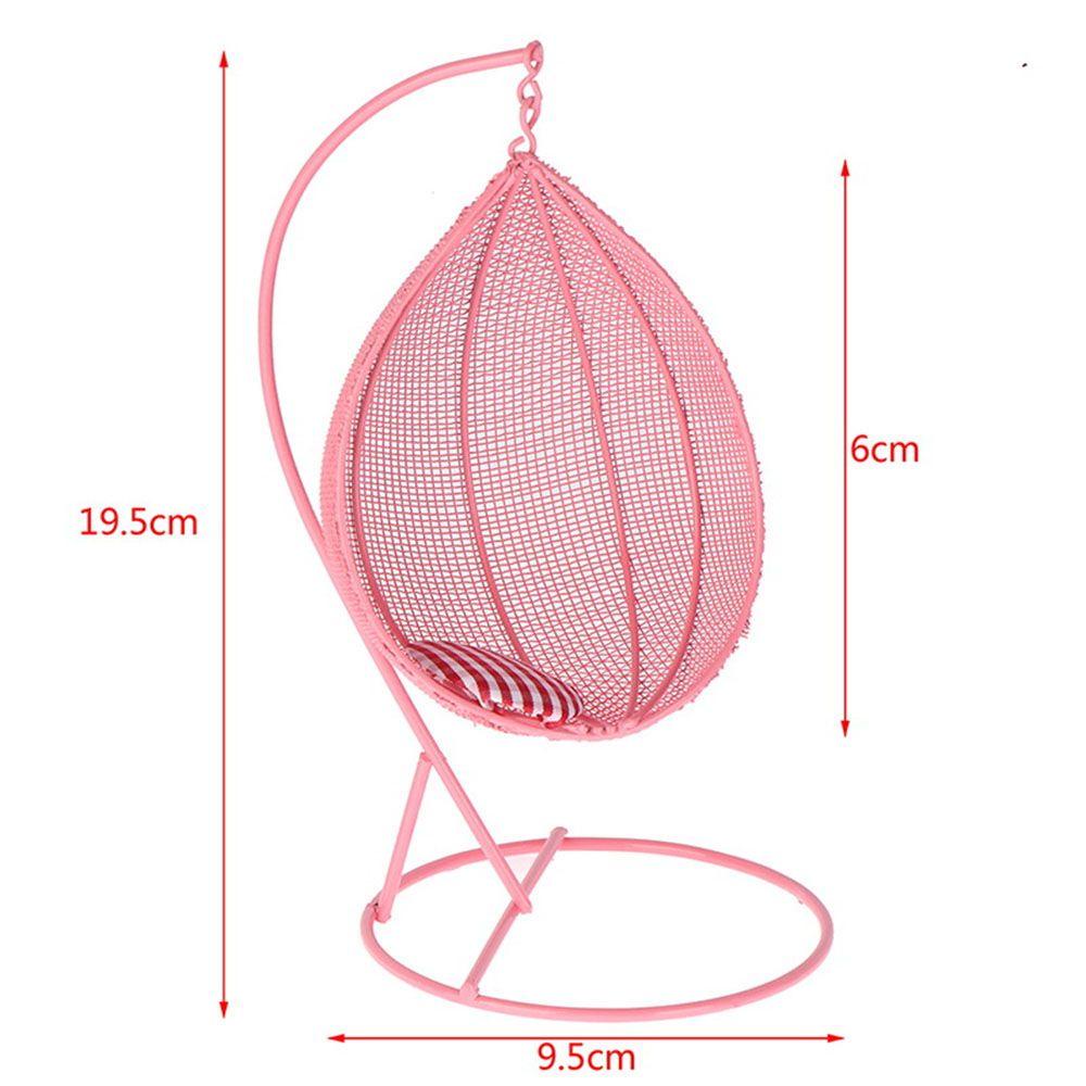 Needway Simulasi Ayunan Kursi Dekorasi Adegan DIY Kerajinan Model Mainan Rumah Mainan Aksesoris Rumah Boneka Furniture Mainan Miniatur Furniture