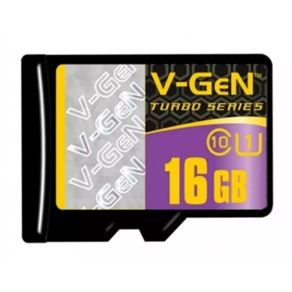 Memory Card / Micro SD V-GEN Turbo Series 16GB Class 10 100MB/s Micro SD V-GEN Memory Card HP 16GB V-GEN-ORIGINAL