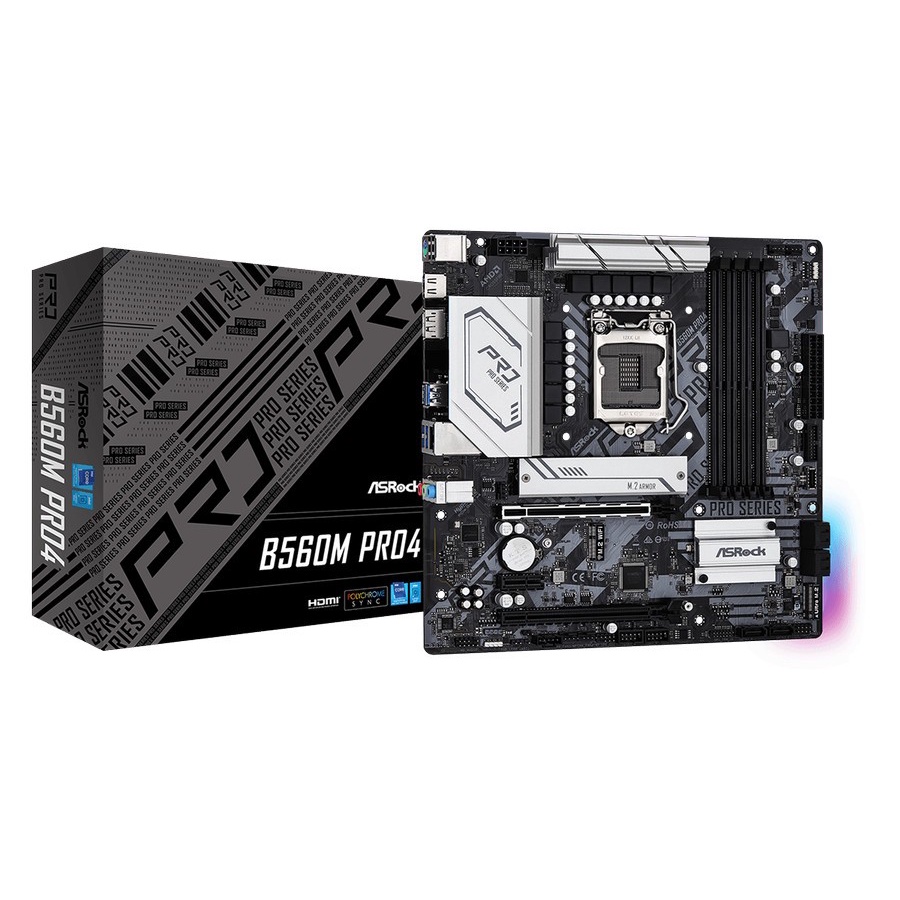 Motherboard Intel ASROCK B560M PRO4 (LGA1200, B560, DDR4) Comet Lake