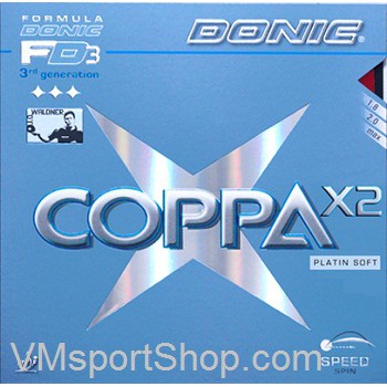 Donic Coppa X2 Platin Soft - Karet Rubber Bet Bat Pingpong Tenis Meja