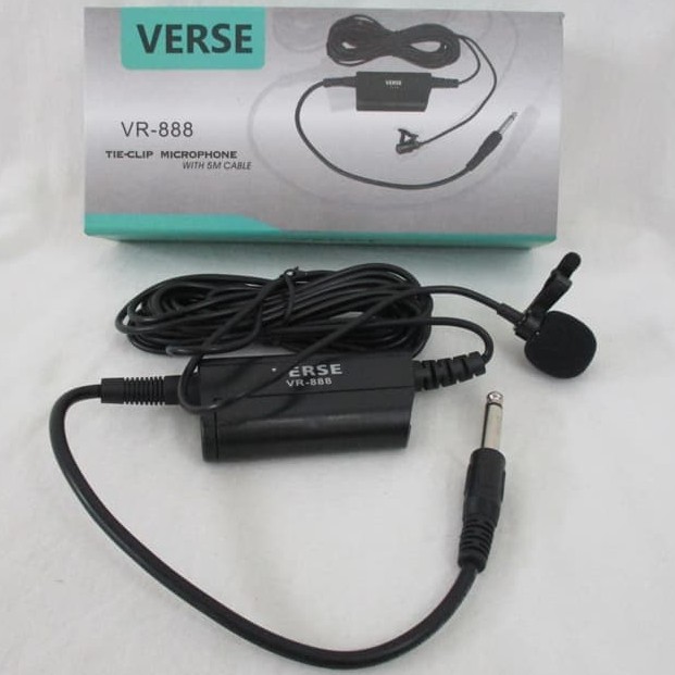 Mic Jepit VERSE VR-888 / Mikropon Kancing/ Mik Kancing With Kabel 5Meter