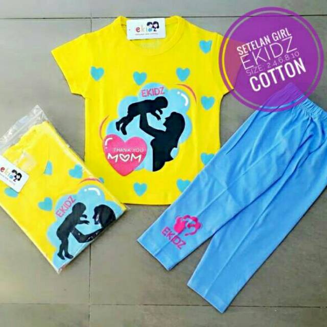 Setelan anak ekidz size 6