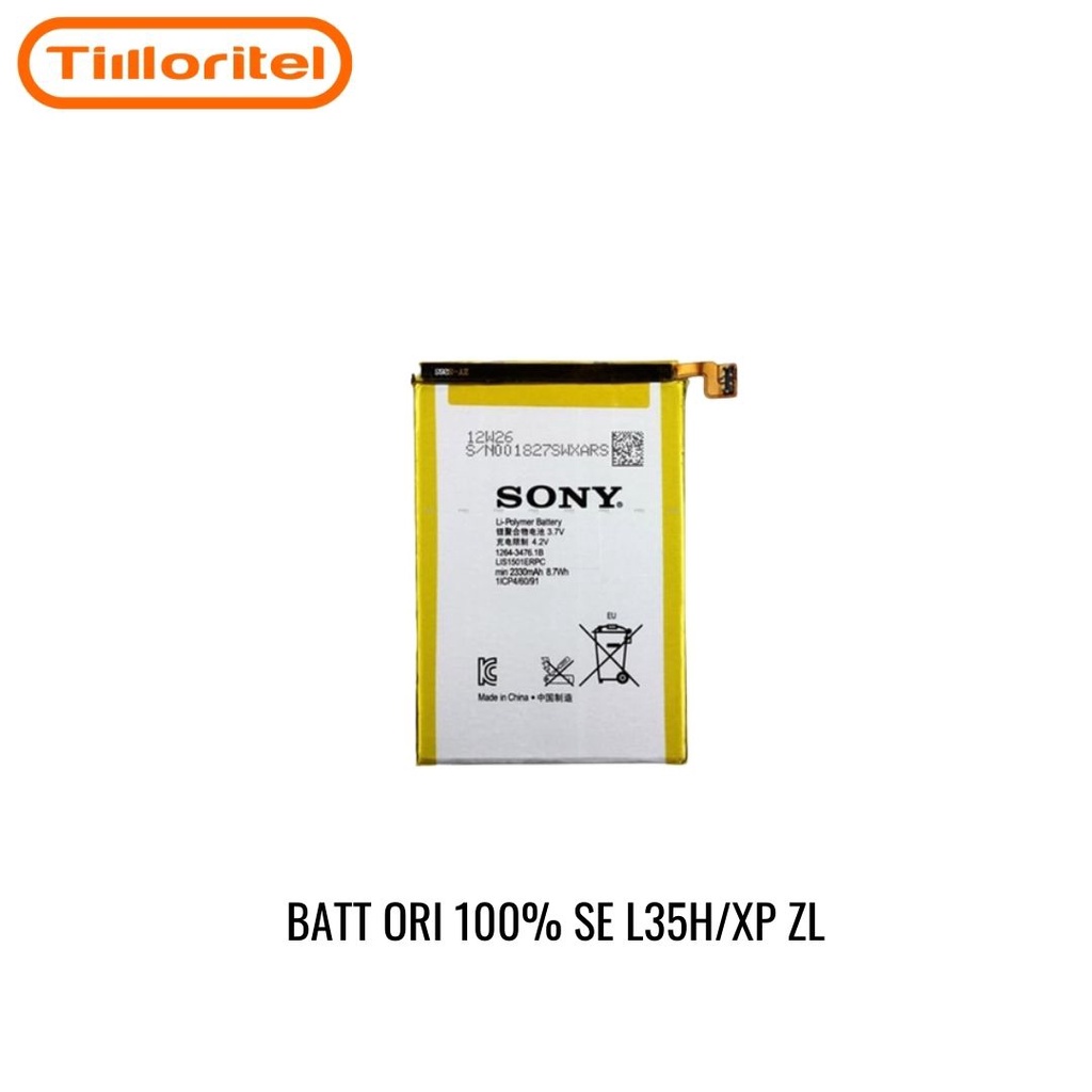 BATTERY ORI 100% SE L35H/XP ZL