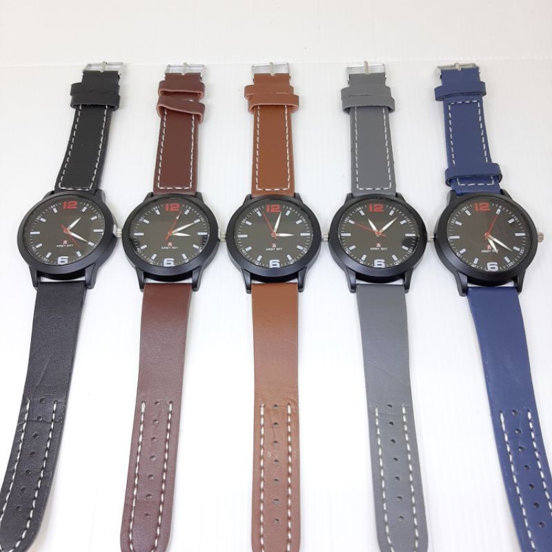 Jam Tangan Army Sky AR5 Kulit Original