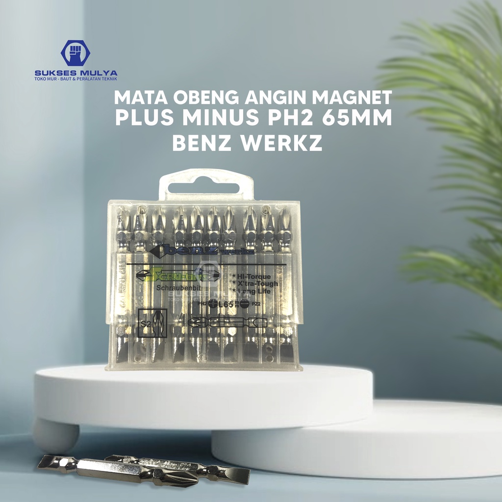 BENZ Mata Obeng Angin Ph2 x 65 -/+ Mata Bor Gypsum