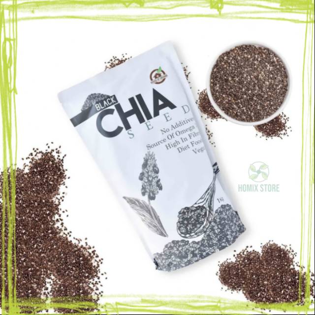 

CHIA SEED HITAM ORGANIK ORGANIC BLACK CHIA SEEDS 1kg