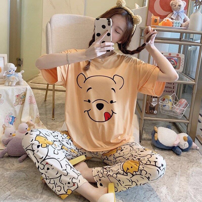 Blackpink Baju Tidur Set Piyama 3 in 1 Wanita Celana Panjang Pendek Import Fashion Korea 4003