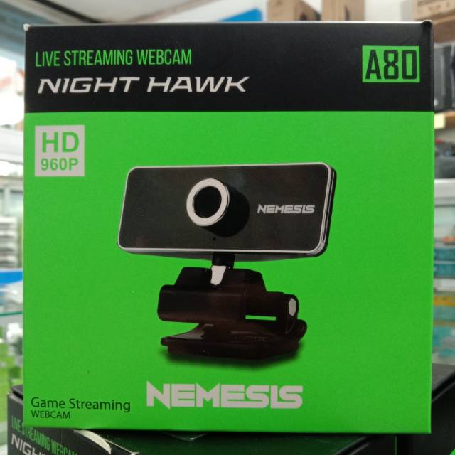 NYK A80 NIGHTHAWK Webcam Perak 960P HD Plug & Play