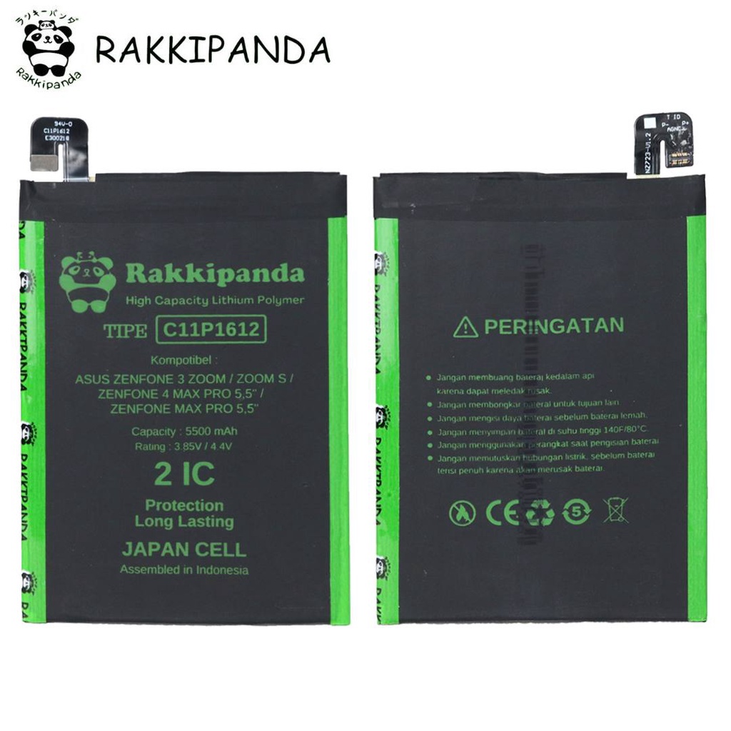 R/K- RakkiPanda - C11P1612 Zenfone 3 Zoom / Zenfone Zoom S ZE553KL / Zenfone 4 Max Pro 5.5 ZC554KL / Zenfone Max Pro 5.5 Batre Batrai Baterai