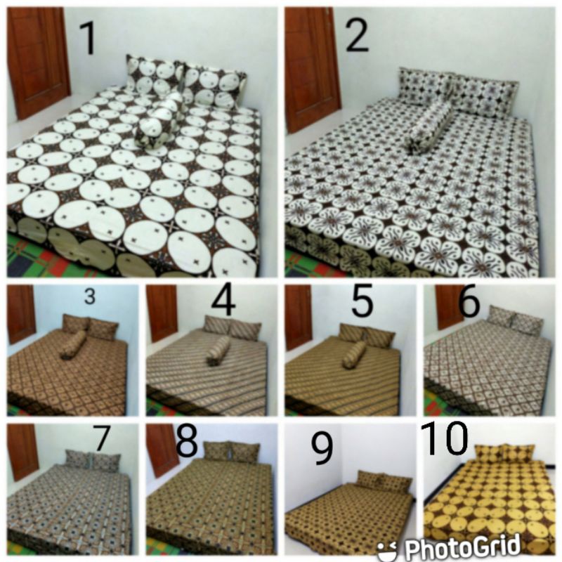 sprei batik sogan#sprei batik Pekalongan# sprei batik Kawung# sprei batik Sidomukti