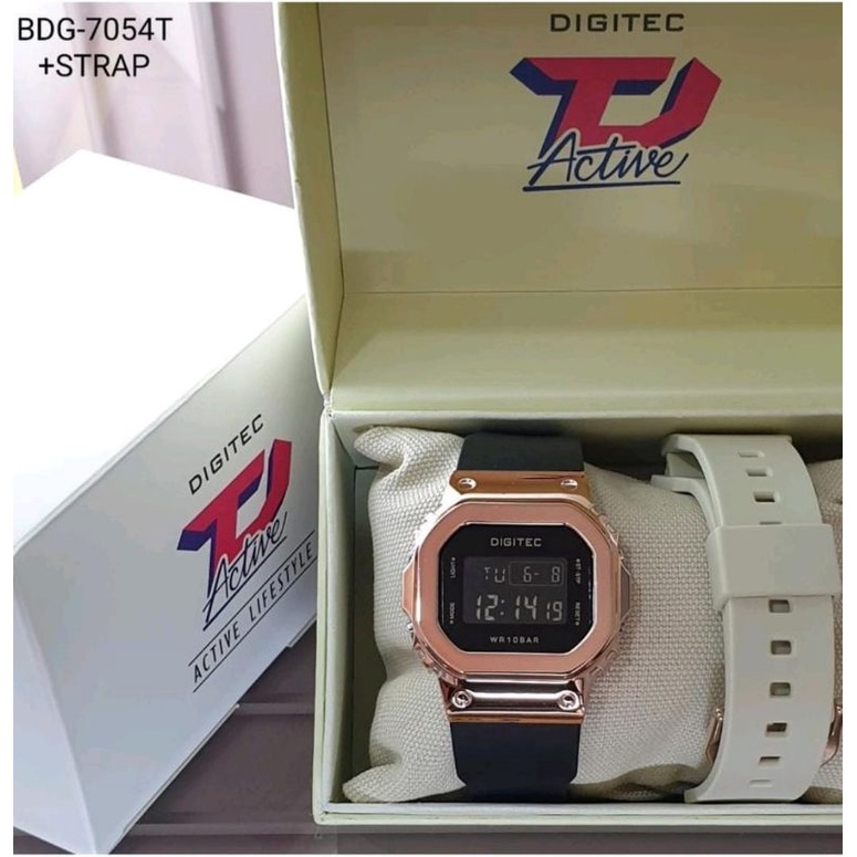 Jam Tangan Pria Wanita DIGITEC DG 7054 / DG-7054 / DG7054 Dual Strap Watch Jam Tangan ORIGINAL