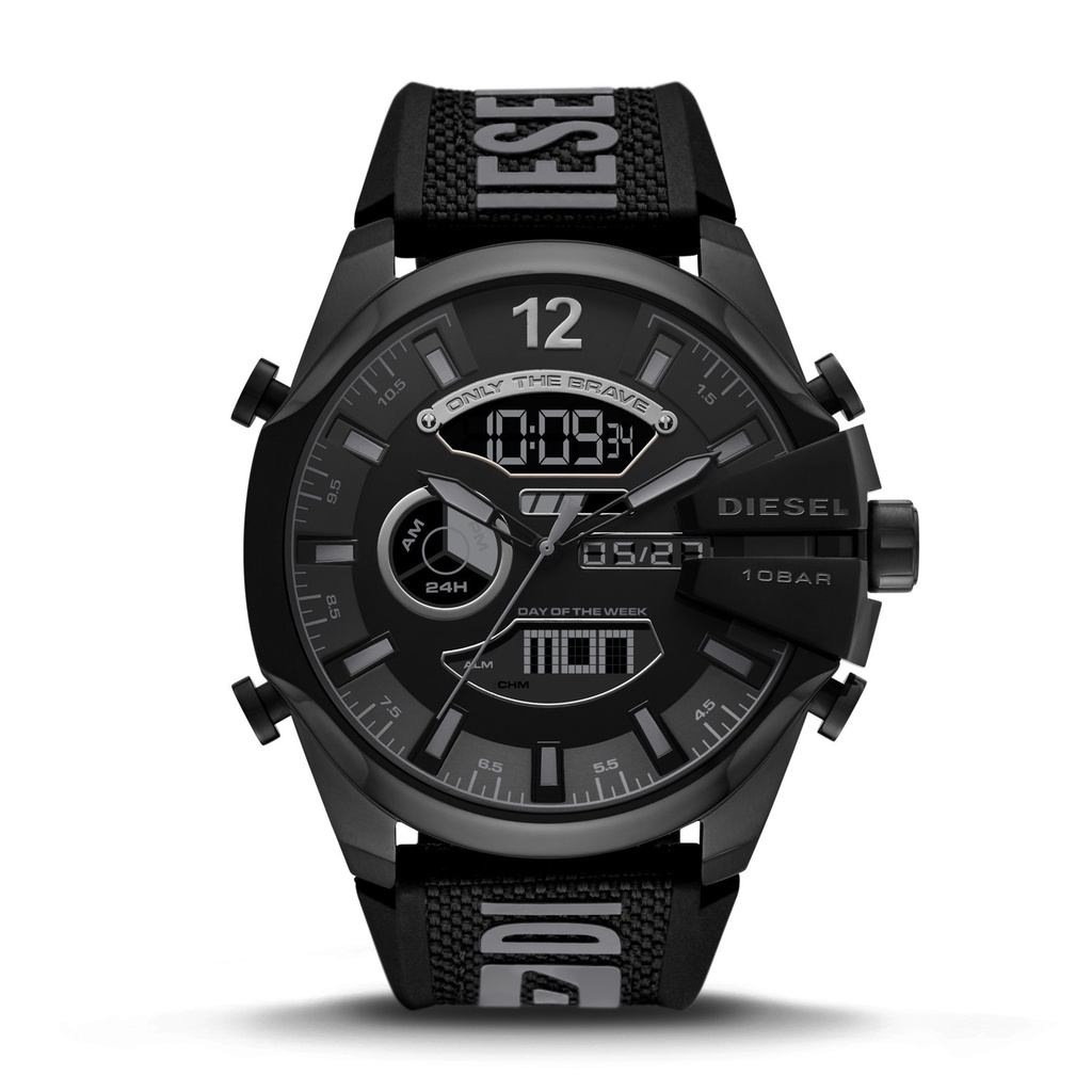 Diesel Mega Chief Ana-Digi Black Silicone - Jam Pria - DZ4593