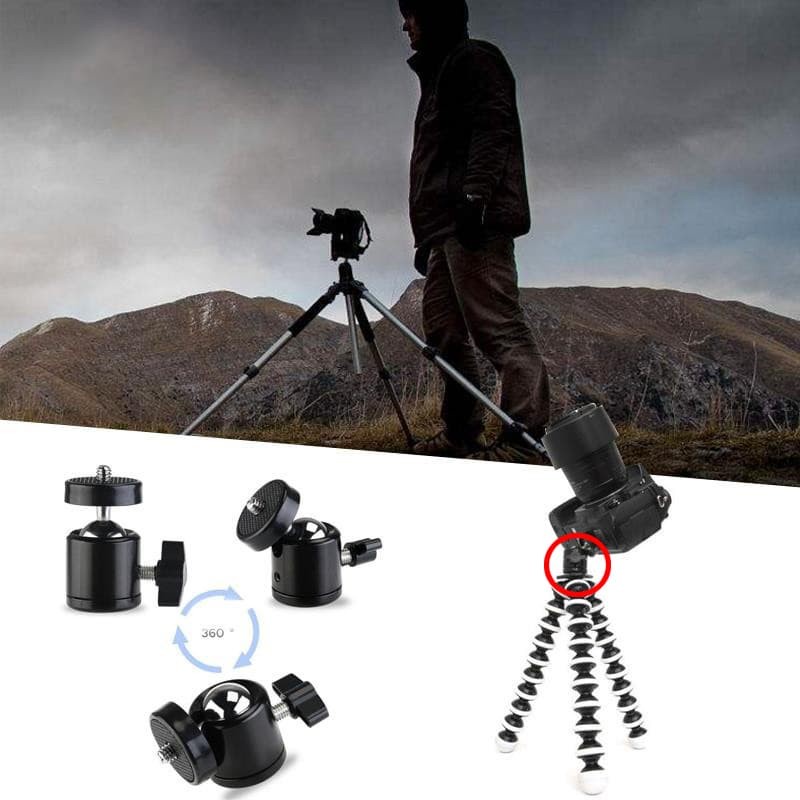 KeiKei Mini Ball Head for GorillaPod Tripod Kamera DSLR 1/4