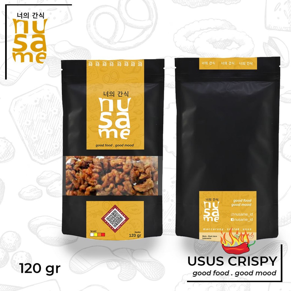 

KERIPIK Usus Pedas Nikmat 120g NUSAME