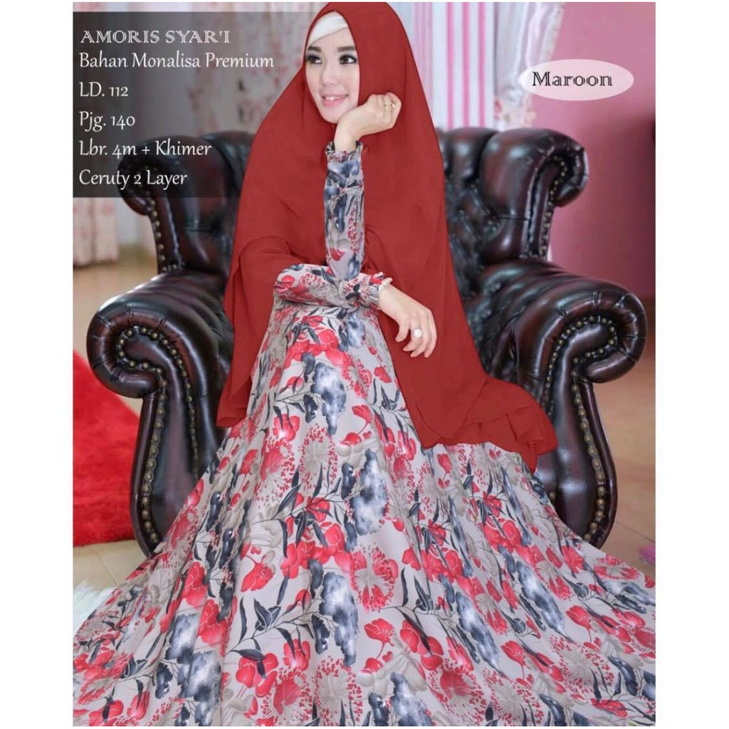 GAMIS AMORIS SYARI/tanpa hijab