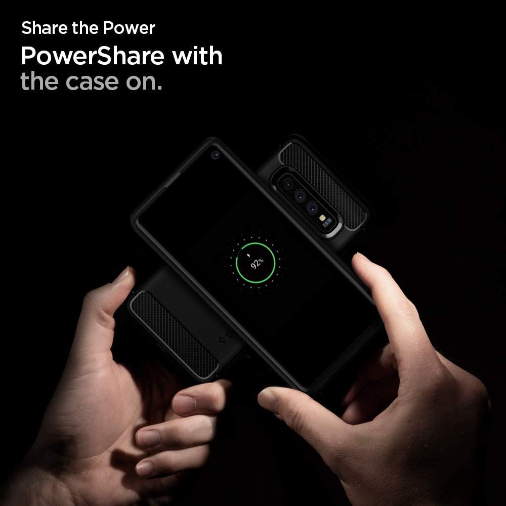 Case Samsung Galaxy S10 Lite / Plus / S10 / S10e Spigen Carbon Fiber Softcase Rugged Armor Casing