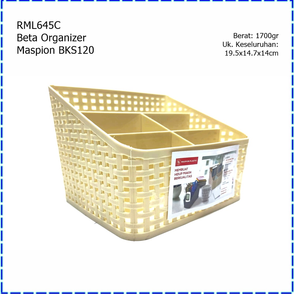 RML645C Keranjang Penyimpanan Barang/Desk Organizer/Beta Organizer Maspion BKS120