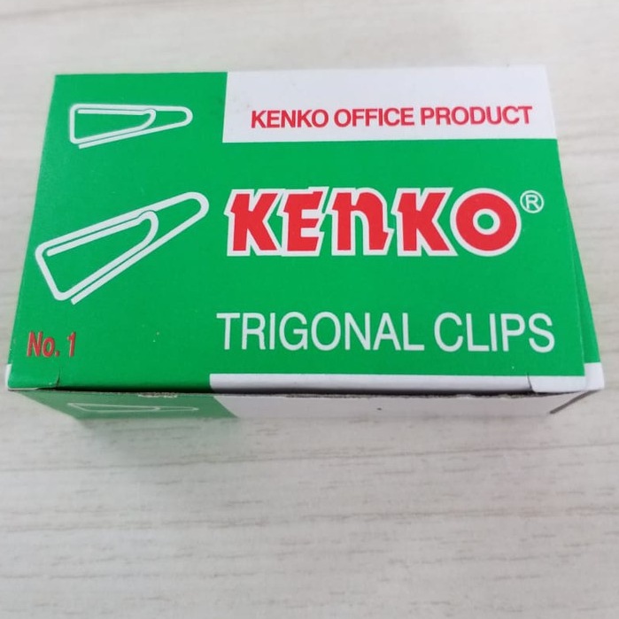 

Paper Clip / Trigonal Clip / Klip Penjepit Kertas KENKO NO.1 07320001 - 2 pack