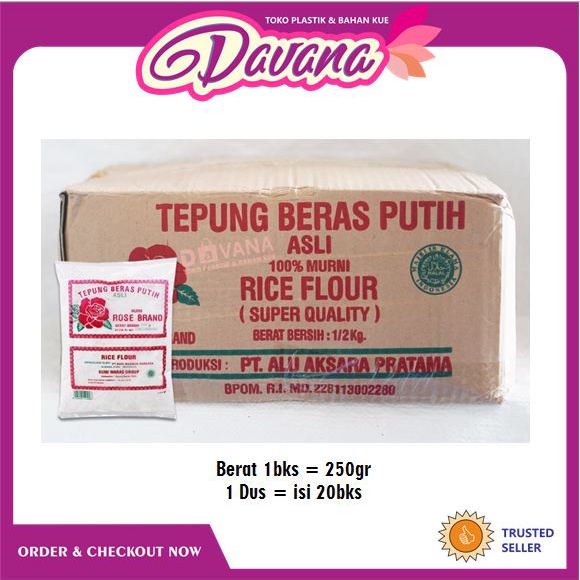 

Tepung Beras Rose Brand 500 gr I 1 Dus