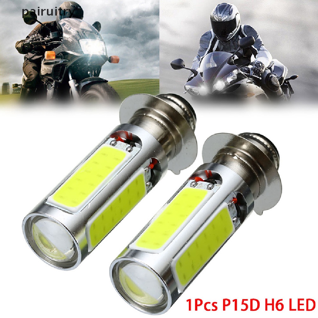 Prt 1pc Lampu Depan LED cOB H6M PX15d P15D P15D25-1 E401 PRT Warna Putih Untuk motor / ATV