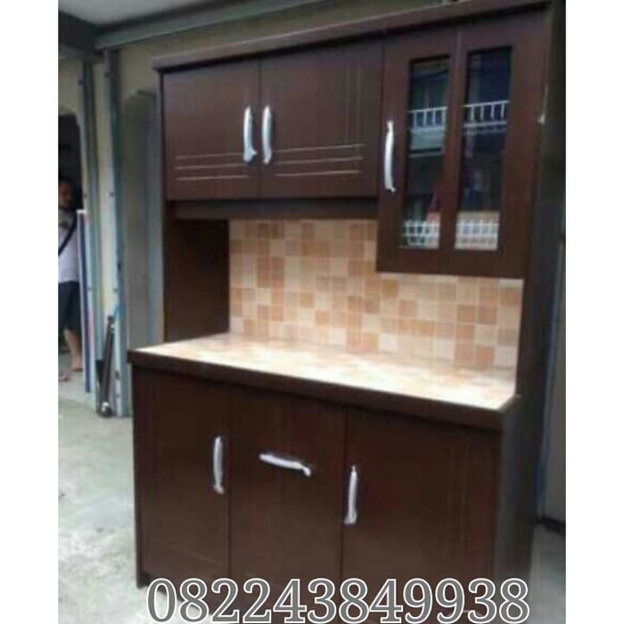 Lemari Dapur Jati Jepara Murah Rak Piring Bufet Kabinet Laci Almari kitchen Set