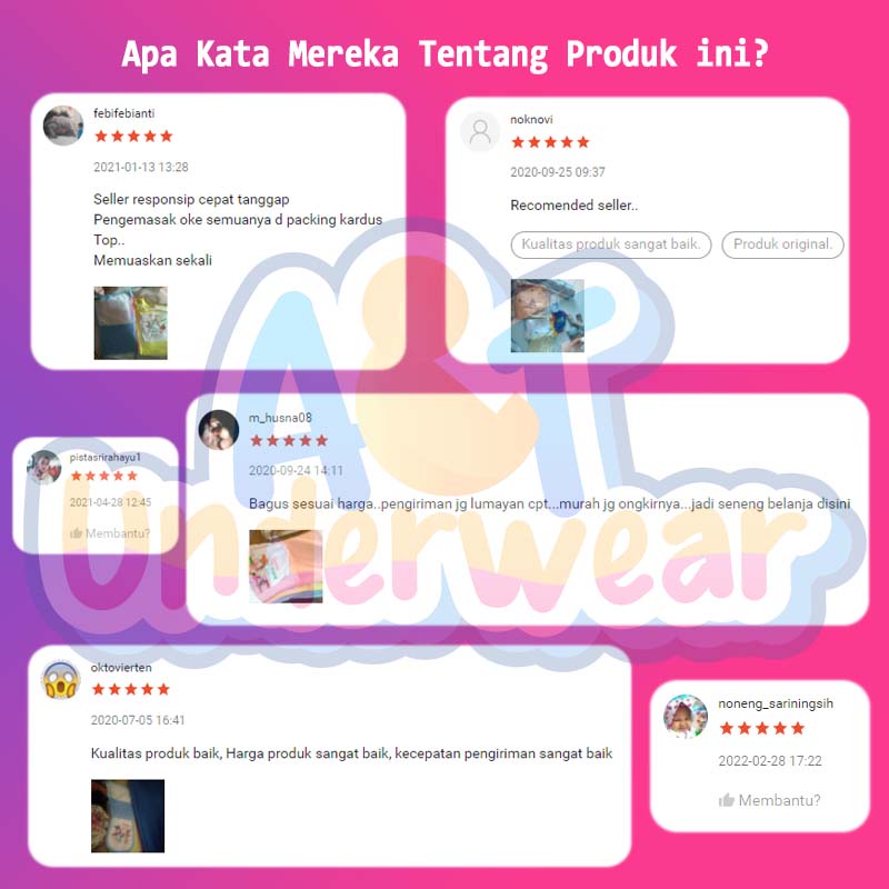 AT101-6 pcs Popok Bayi double handuk per 6 pcs