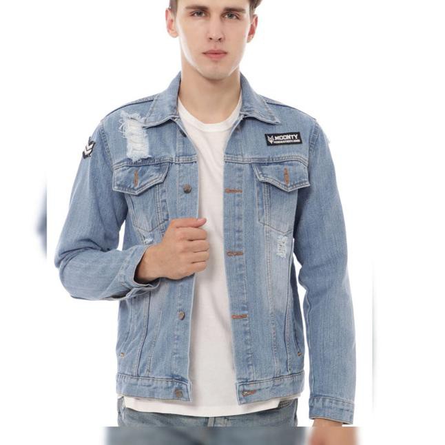 Diskon.. jaket jeans pria jaket levis premium warna biobliz biru muda 0VA