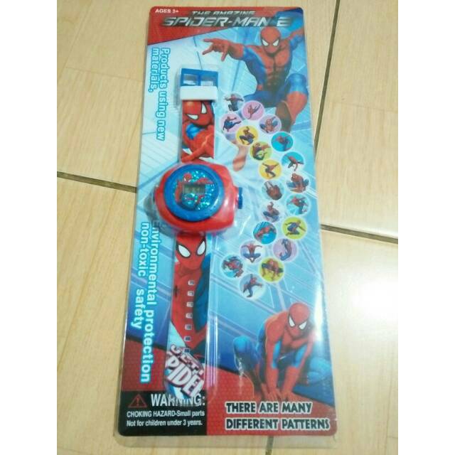 Jam Tangan Proyeksi Spiderman/ Jam Tangan Proyektor / Jam Tangan Spiderman / Jam Tangan Anak