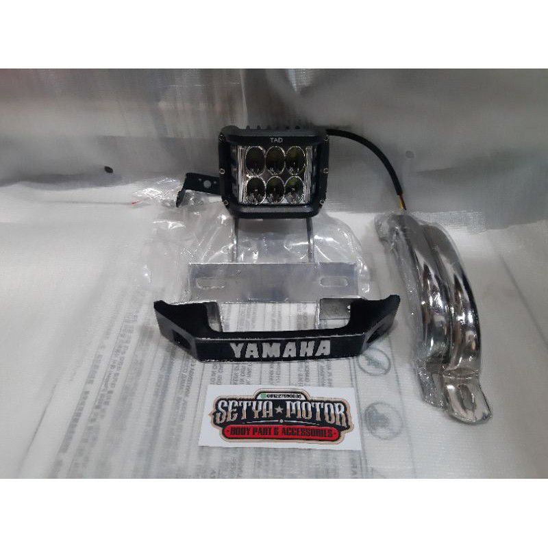 Paket lampu LED set dudukan model bandung style rx king