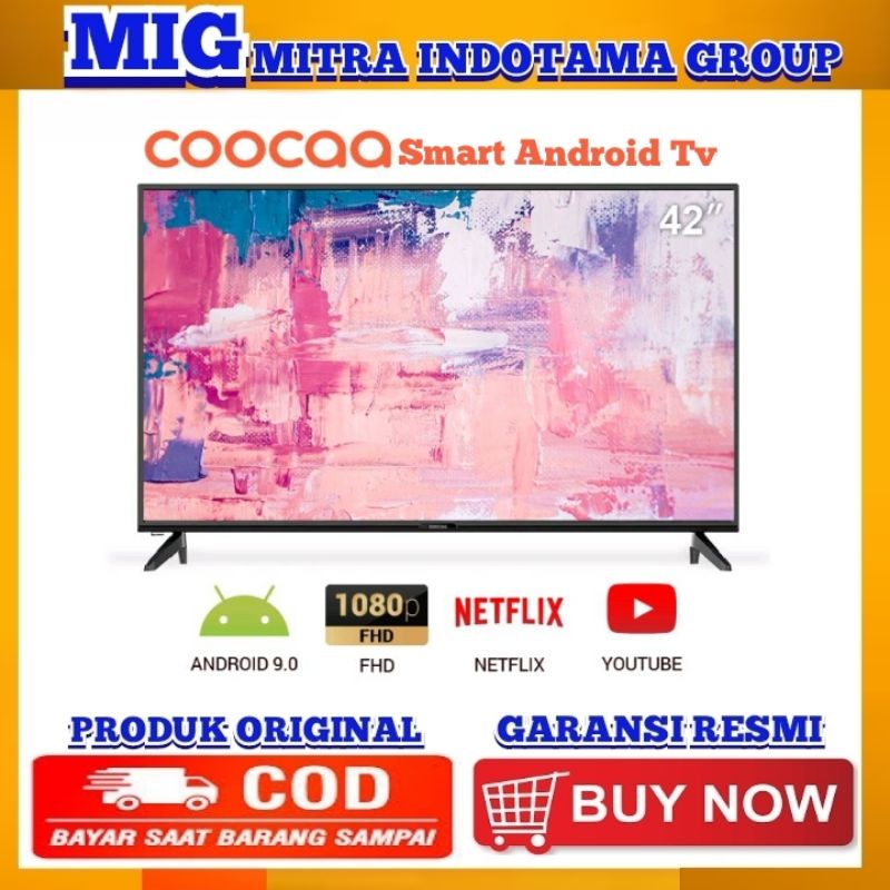 COOCAA 42 inch Full HD - Smart TV - TV Android 9 - Wifi