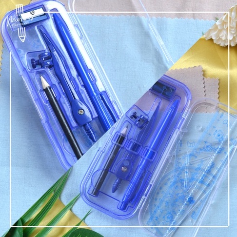 

NIKIKO Jangka set 2in1 biru tua / math set