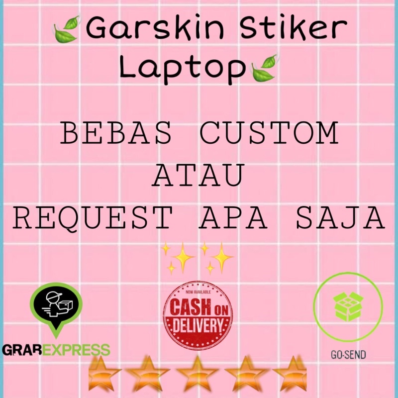 GARSKIN LAPTOP CUSTOM/FOTO SENDIRI