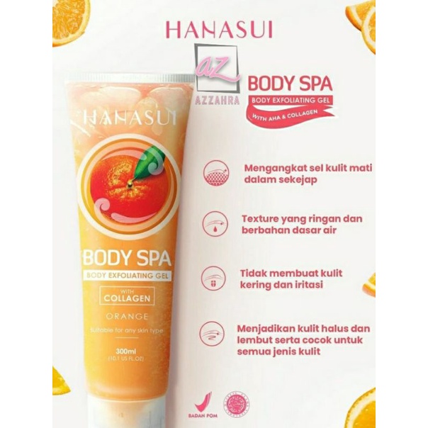 HANASUI BODY SPA EXFOLIATING GEL HANASUI SERIES 300mL/ Body Scrub/ Mengangkat kotoran