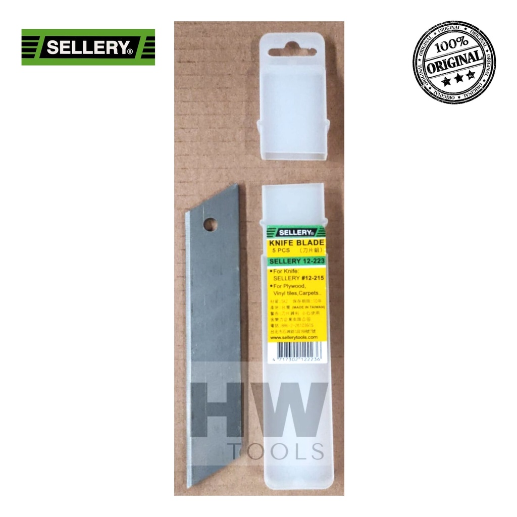 

REFILL PISAU CUTTER 5 PCS UTILITY KNIFE BLADE 0.8 x2 5 x 120mm SELLERY 12-223
