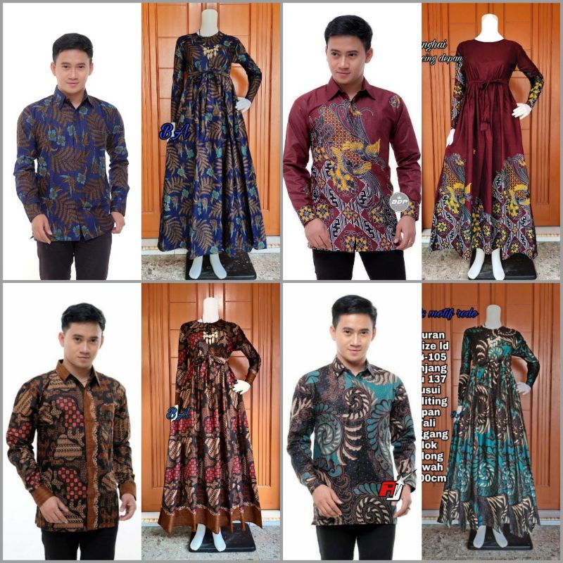 Maura Couple (HARGA SATUAN) - Sania Ruffle Batik Couple ori Ndoro jowi DNT Garansi Termurah Shopee