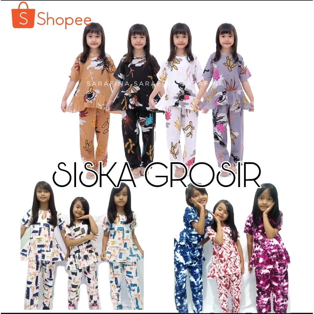 DAILY SET RAYON KAKTUS 2-8 TAHUN / SETELAN RAYON SET PAYUNG ANAK / SETELAN ANAK PEREMPUAN TERBARU