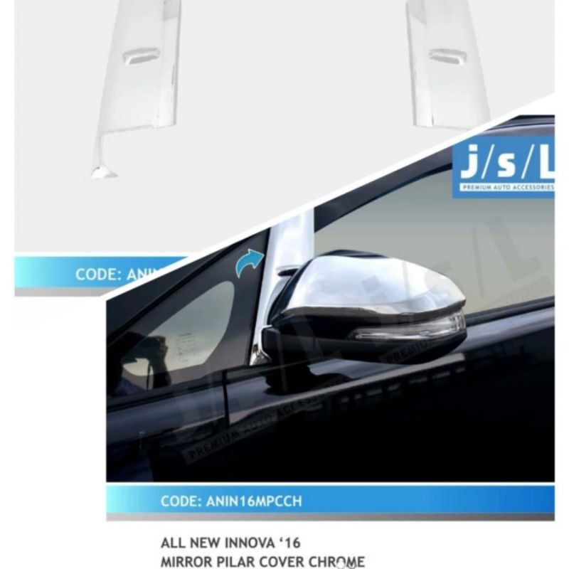 mirror pilar cover chrome all new innova jsl