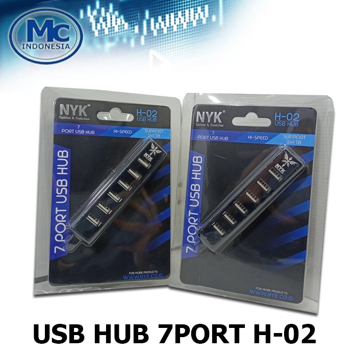 USB HUB 7 Port NYK H-02 HITAM