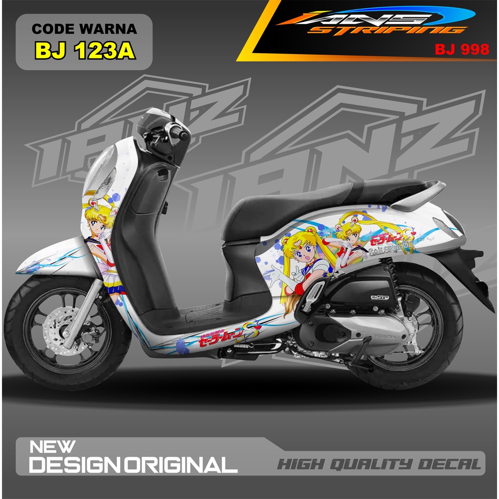 STICKER DECAL MOTOR SCOOPY FULL BODY ANIME / STICKER VARIASI SCOOPY TERBARU  / STICKER SCOOPY