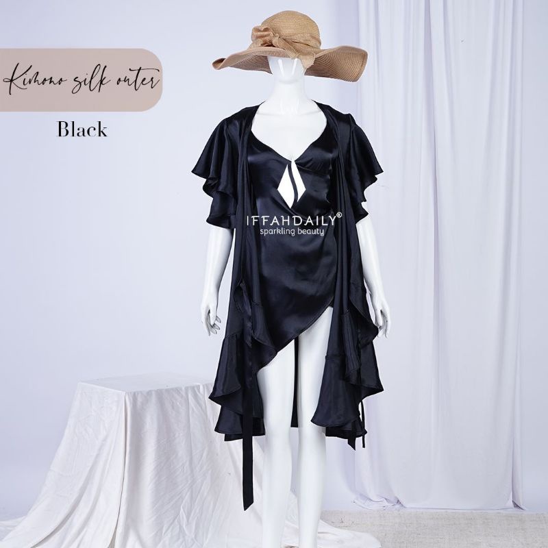 Kimono silk outer by Iffah daily
