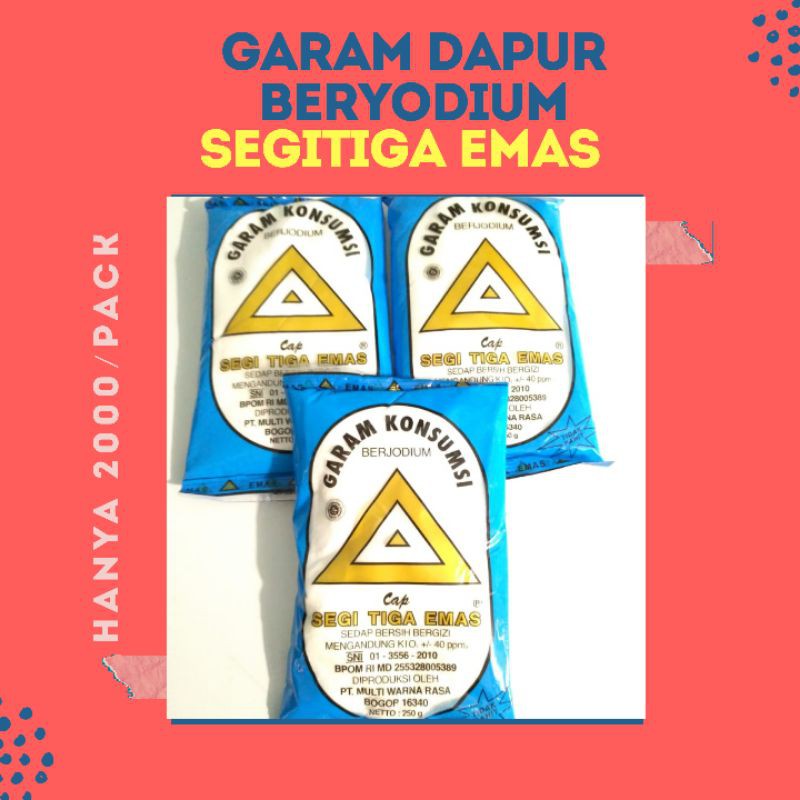 Garam Dapur garam halus garam beryodium grosir garam segitiga emas