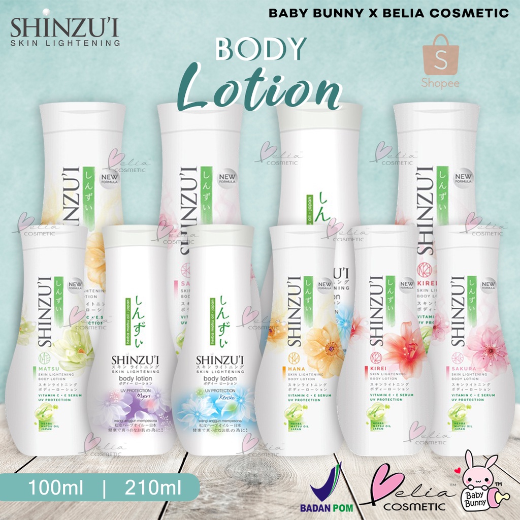 ❤ BELIA ❤ SHINZUI Body Lotion  UV Protection 100ml | 210ml | Pelembab Tubuh | BPOM | BABY BUNNY