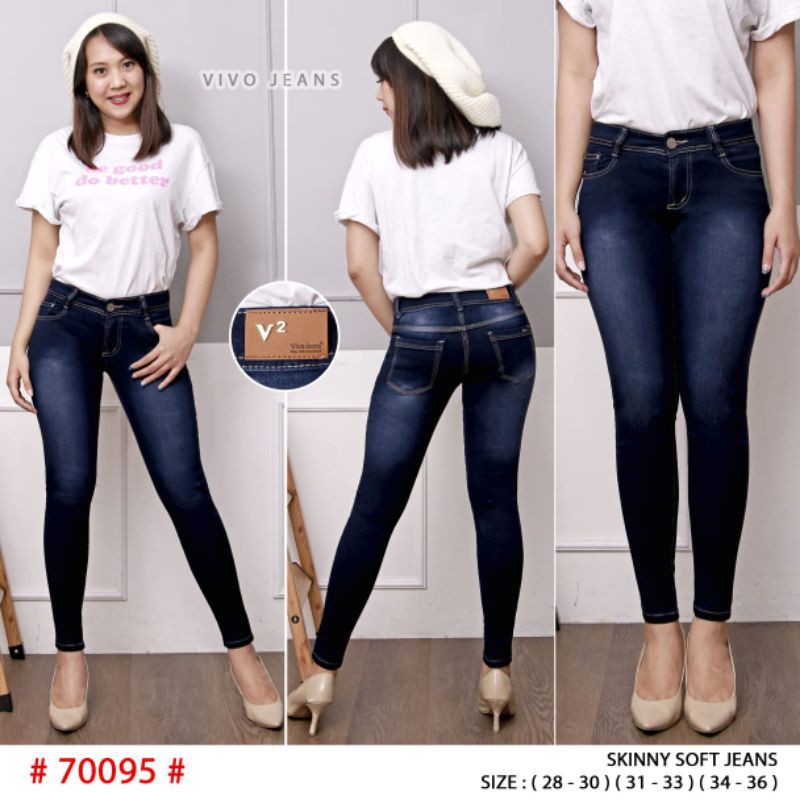 Celana pensil Vivo jeans & yiiuyie jeans size 28-36